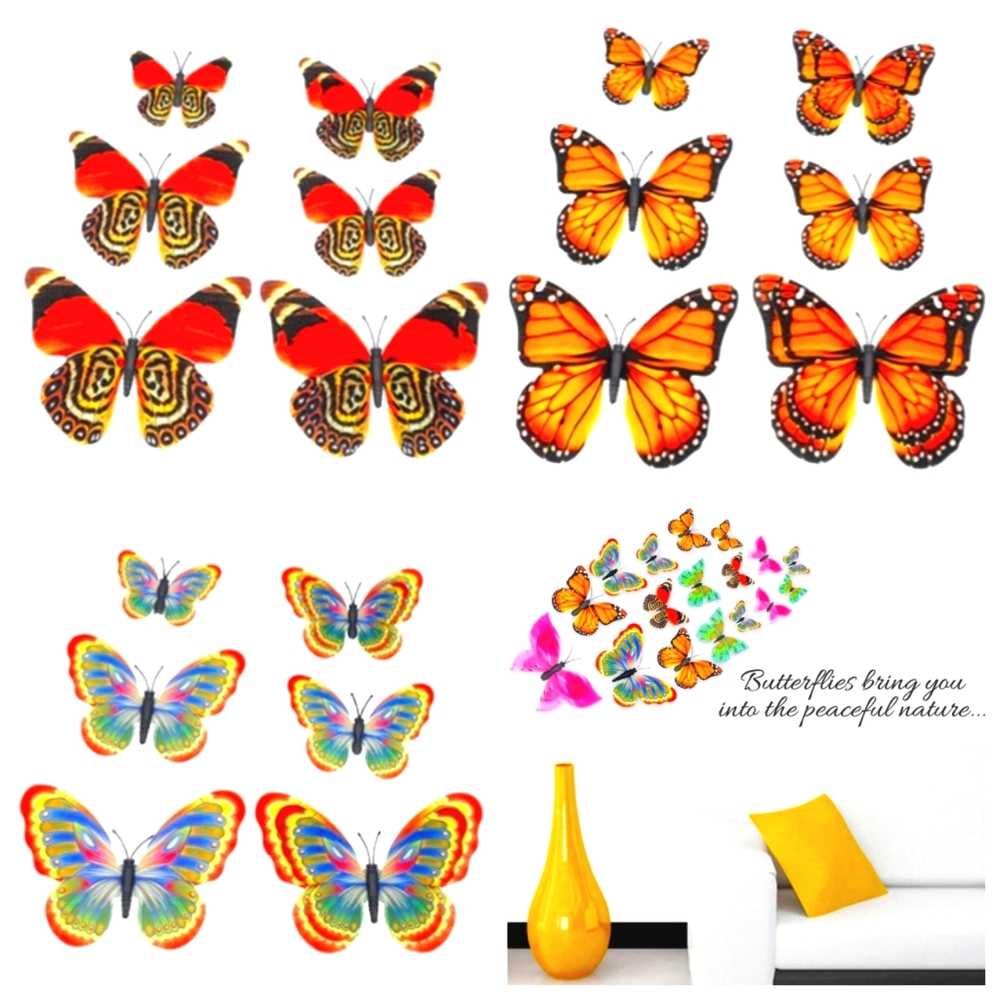 Beautiful Multi Color Magnet 3D Butterflies  🦋